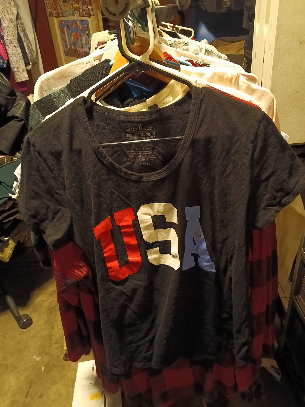 Kids Black 'USA' Graphic Short-Sleeve Tee